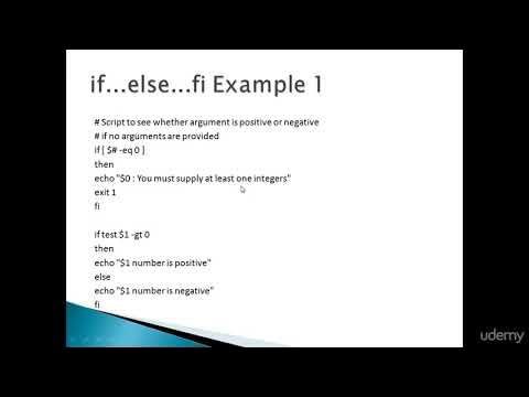 Shell Scripting | UNIX | LINUX | Tutorial | 9 if else fi concept ...