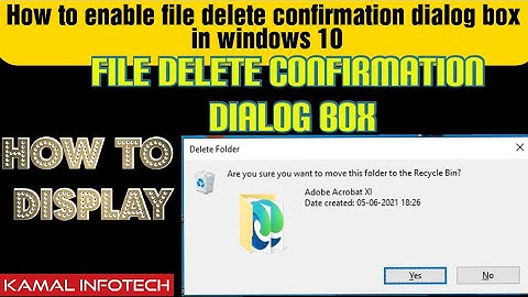how to enable file delete confirmation dialog box in windows 10 #shorts #youtubeshorts