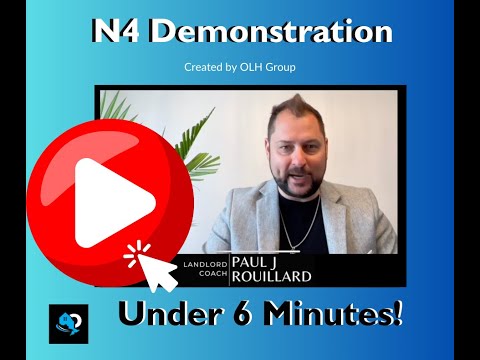 N4 Form - Notice of Termination Demonstration Guide for May 2024