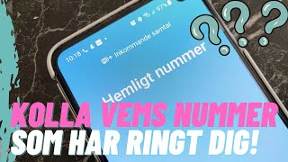 Har ett för dig okänd nummer ringt dig? Kolla upp ett nummer | Se vem som ringde | Hitta vems nummer