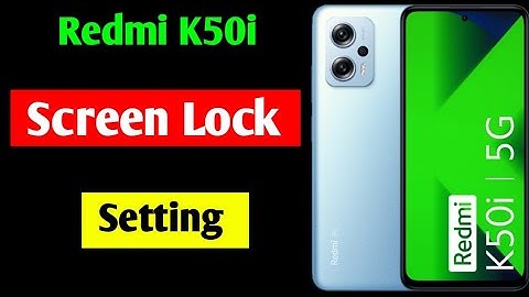 redmi k50i screen lock setting | redmi k50i me screen lock kaise lagaen | how to set screen lock