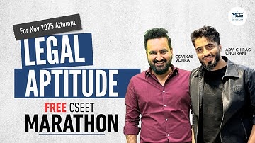 CSEET Legal Aptitude Marathon | November 2025 | CS Vikas Vohra