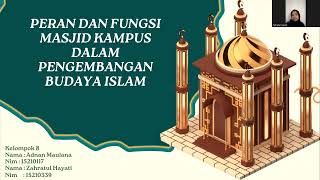 Peran dan fungsi masjid kampus dalam pengembangan budaya islam Peran dan fungsi masjid kampus dalam pengembangan budaya islam