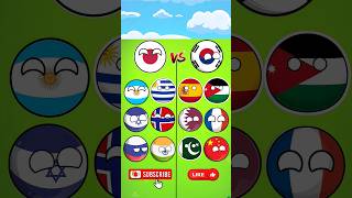 Japan vs south korea and all country Ball with friends #india #countryballs #geography