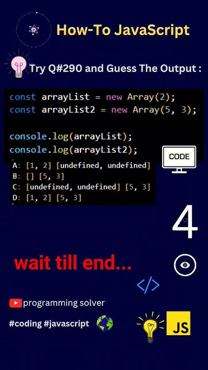 How To Code JavaScript Q#290, Try Solve & Guess The Output #shorts # ...