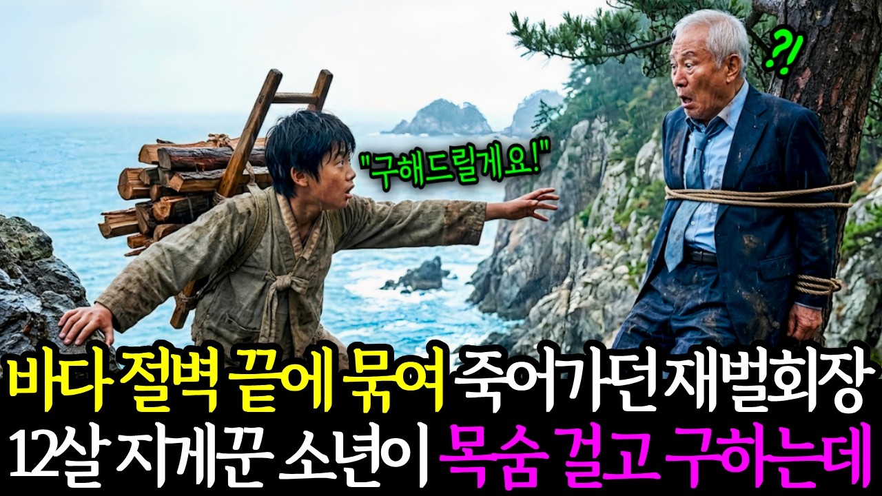 바닷가 절벽 끝에 묶여 죽어가던 재벌회장을 12살 지게꾼 소년이 목숨 걸고 구해주는데... ㅣ노후사연ㅣ사연라디오ㅣ오디오북ㅣ감동사연