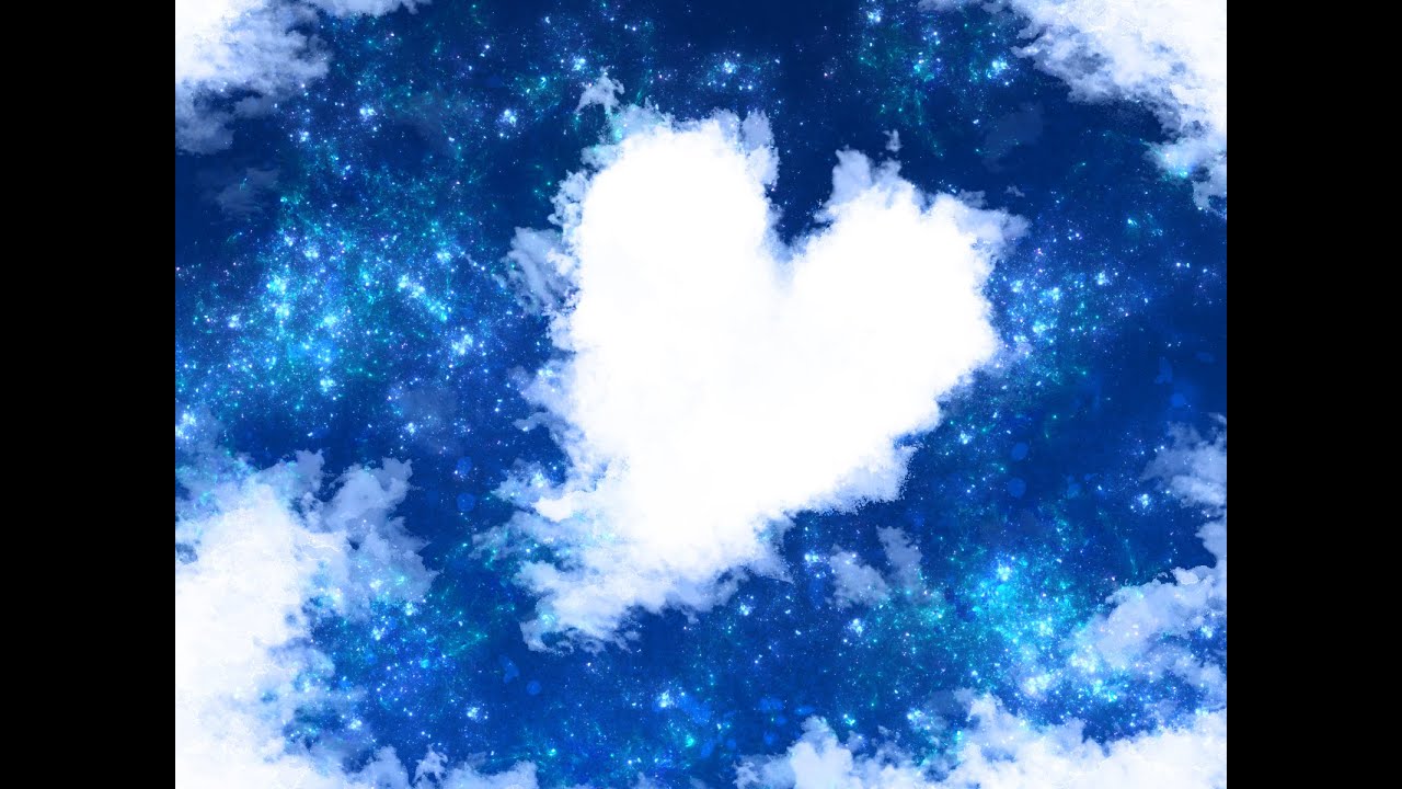 幻想的なハート雲と星空 ストック素材用イラスト Youtube