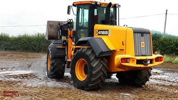 Lime-Spreading for Seeds.  Plus short JCB 416 Cab Ride