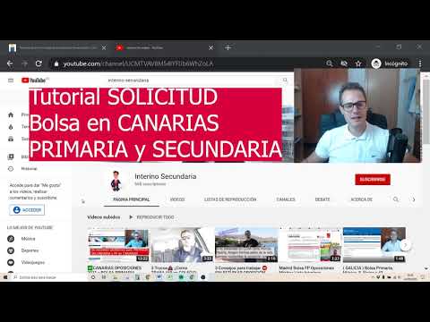 TUTORIAL SOLICITUD BOLSA CANARIAS EXTRAORDINARIA para profesorado de Primaria Secundaria y FP Julián