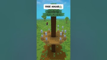 Minecraft Easy Treehouse Tutorial 🏠No Music #shorts