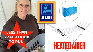 ALDI HEATED CLOTHES AIRER REVIEW. LESS THAN 7P PER HOUR TO RUN! OCTOBER 2022