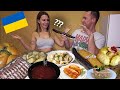 Eating UKRAINIAN FOOD with my GIRLFRIEND | MUKBANG Ukraine