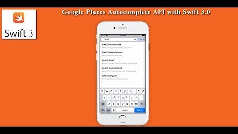 Google Places Autocomplete API with Swift 3.0