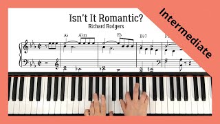Isn't It Romantic -  Richard Rodgers. Piano, Intermediate level