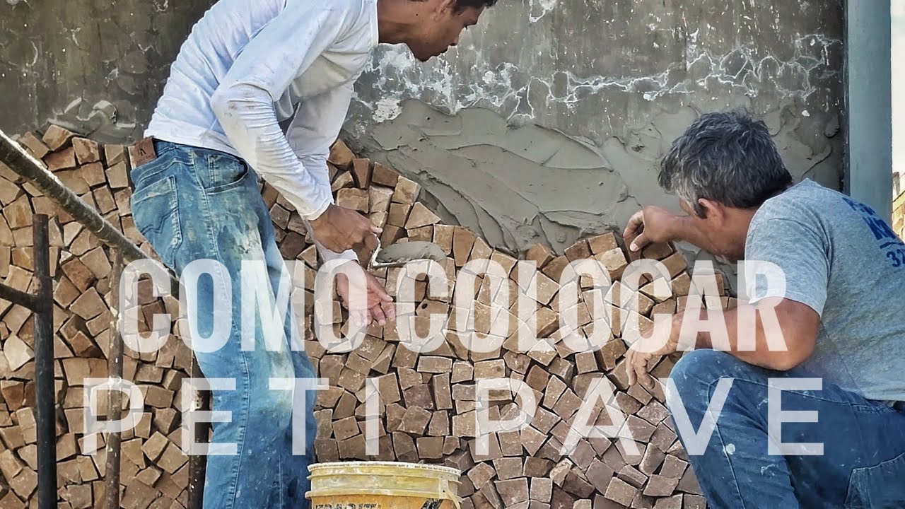 COMO COLOCAR PETI PAVE ou PEDRA PORTUGUESA Na parede ! ⚒️🔥