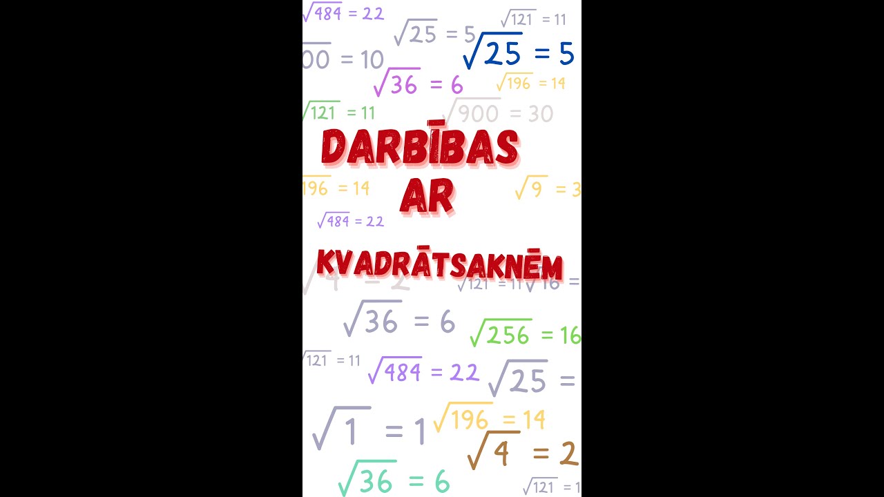 Darbības ar kvadrātsaknēm