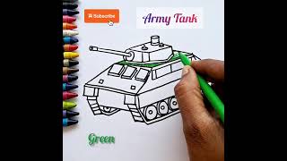 Army Tank easy drawing and colouring for kids#armytank#drawing#drawing4kids#howtodraw#stepbystep