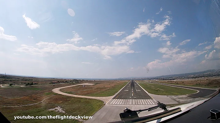 Cockpit View- Visual approach to Thessaloniki airport, Greece