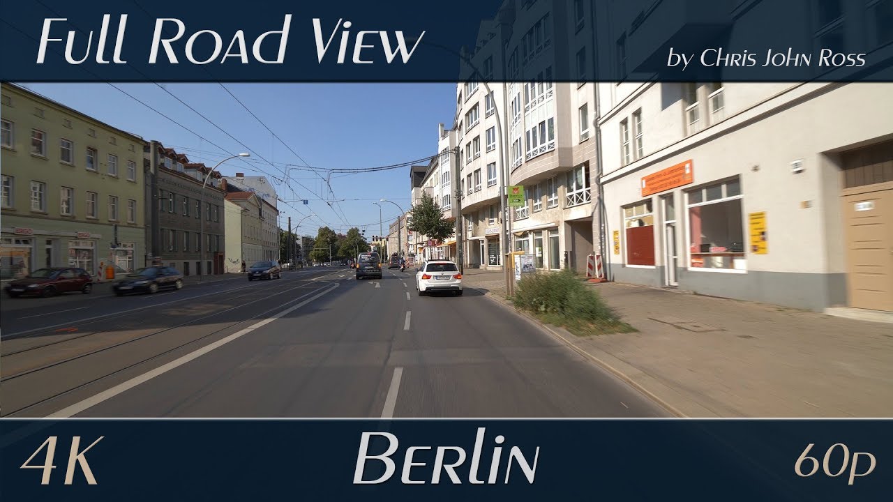 Berlin, Germany: Weissensee - Berliner Allee (Buschallee - Liebermannstraße) - 4K (UHD/2160p/60p)