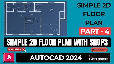 Making a Simple floor plan with shops in AutoCAD 2024 | Part 4