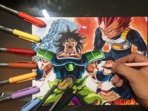 Dibujo De Broly Vs Vegeta Y Goku Dragon Ball Super Broly Dibujo Drawing B Youtube