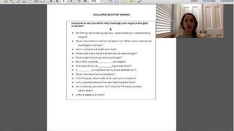 CBT: Challenging Negative Thinking