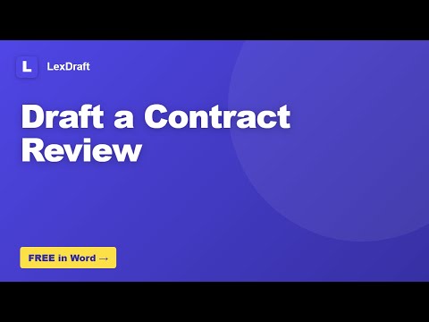 How to Draft a Contract Review