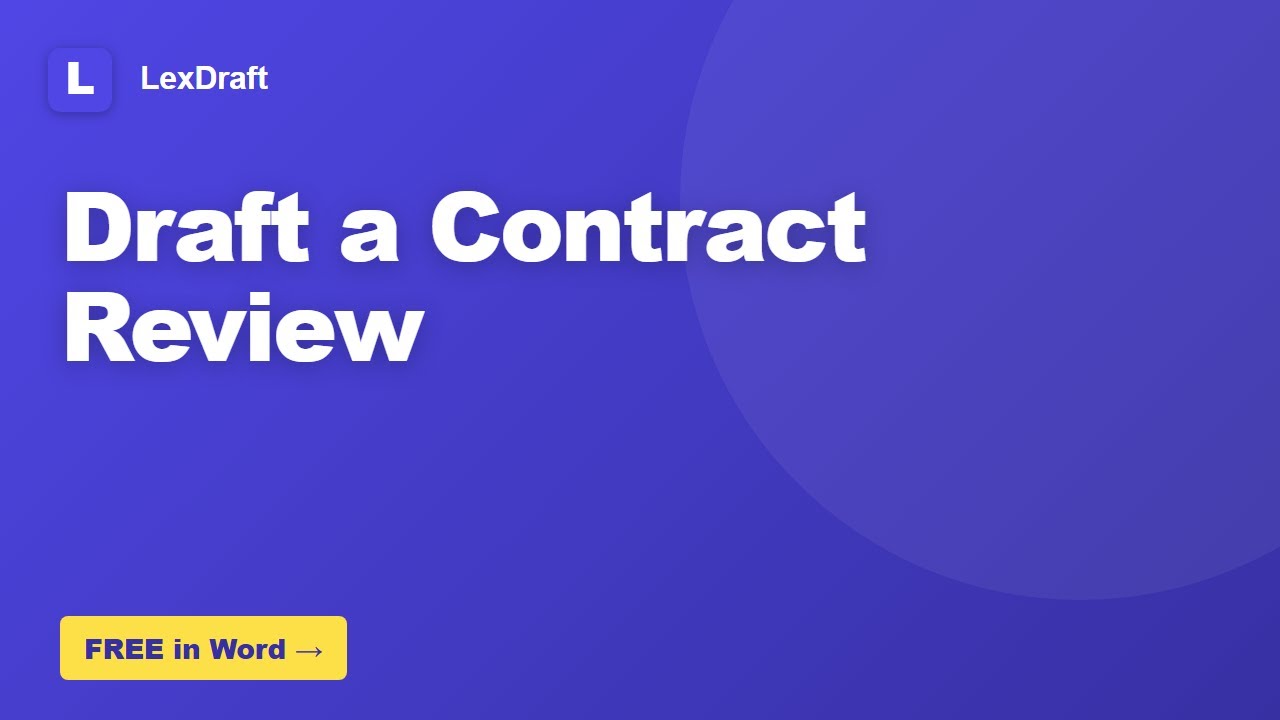 How to Draft a Contract Review