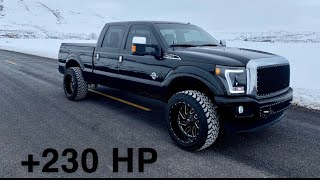 How to add 230 HP to your 6 7 Powerstroke via Ez Lynk Tuner 22x12s wrapped in 35s