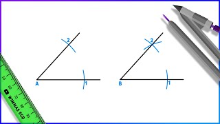 How to copy an angle with a compass.