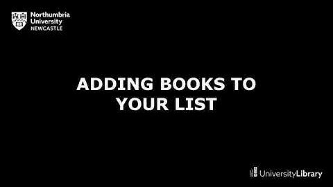 Adding books to your list