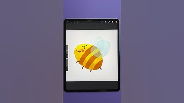 Easy bee #tutorial in #procreate #ipad #drawing
