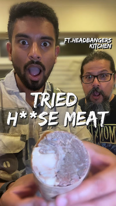 I ATE HO**E MEAT FOR THE 1ST TIME WITH @HeadbangersKitchen 🐴 🥩 😳