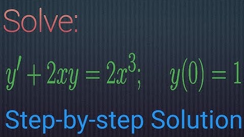 Solve: dy/dx+2xy=2x^3; y(0)=1 || 1st order ODE|| Integrating factor method|| Initial value problem