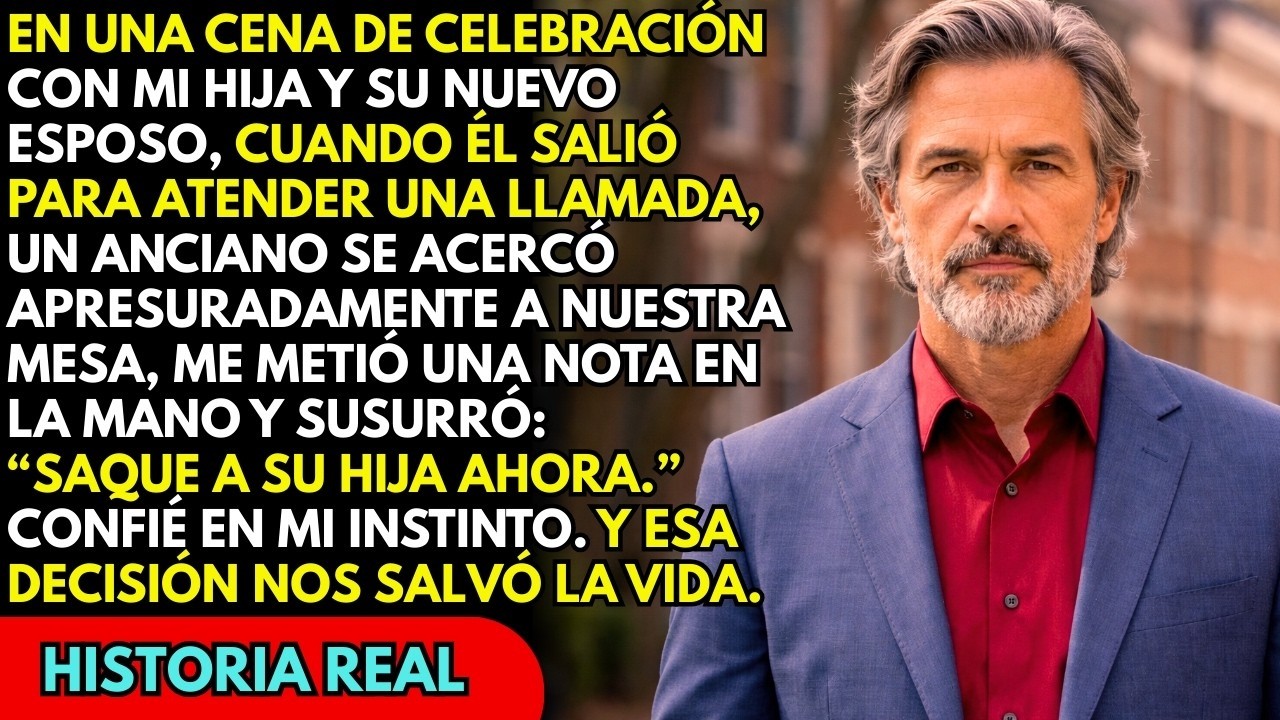Cuando el esposo de mi hija salió, un anciano me dio una nota_ “Saca a tu hija ya”