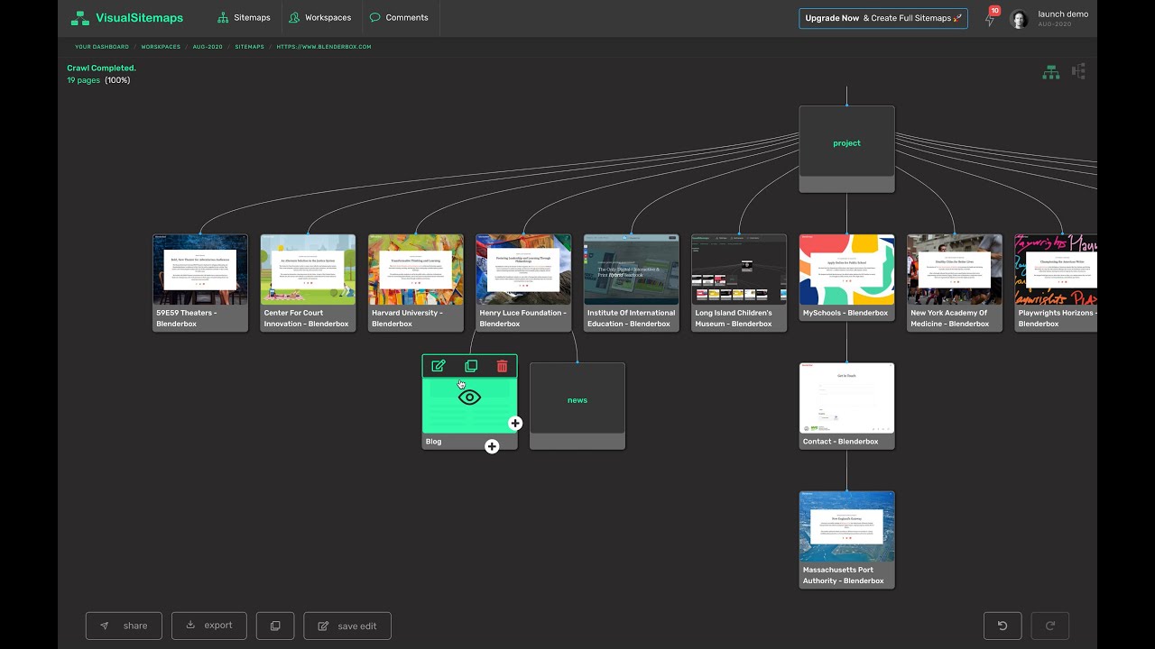 การทำ sitemap  New  Visual Sitemap Editing