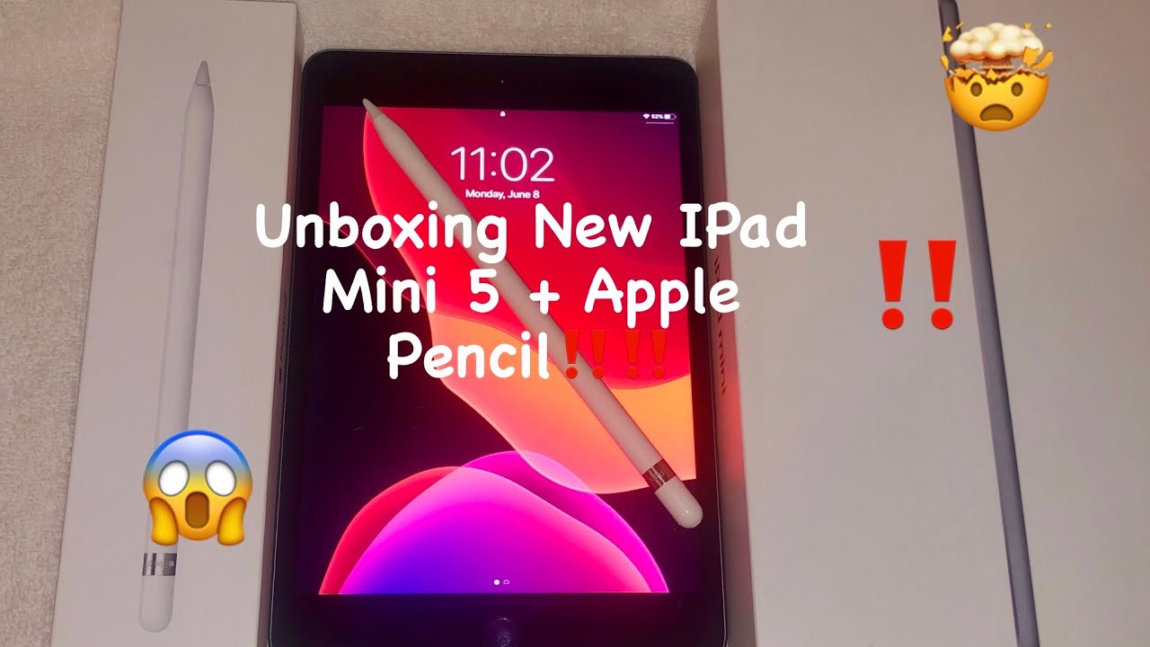 Unboxing Newest IPAD MINI 5 + APPLE PENCIL‼️😱 - YouTube