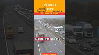 M4 VEHICLE FIRE 🚒🔥 | EASTBOUND | TRAFFIC HELD | BERKSHIRE #uk #road #fire #alert #traffic #delays