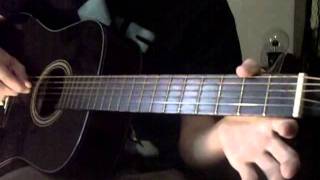 how to play : the cave - mumford and sons on guitar. open tuning to e -shown