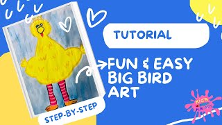 How To Paint Fun & Easy BIG BIRD Art