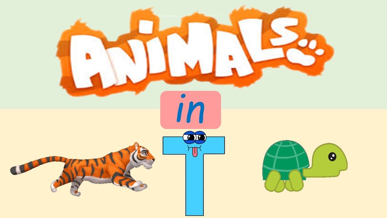 Learn Animal Names in T with Spelling - YouTube