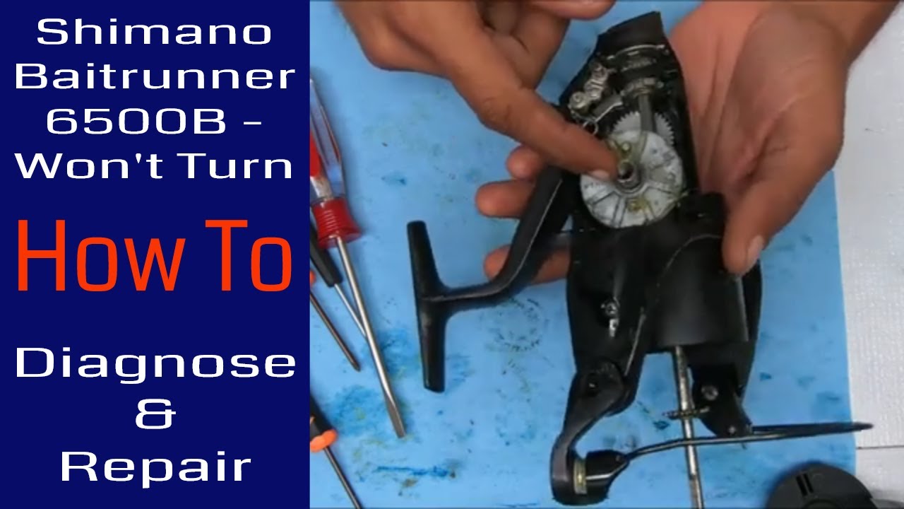 Shimano Baitrunner 6500B Won't Turn - How to diagnose & repair: Fishing Reel Repair
