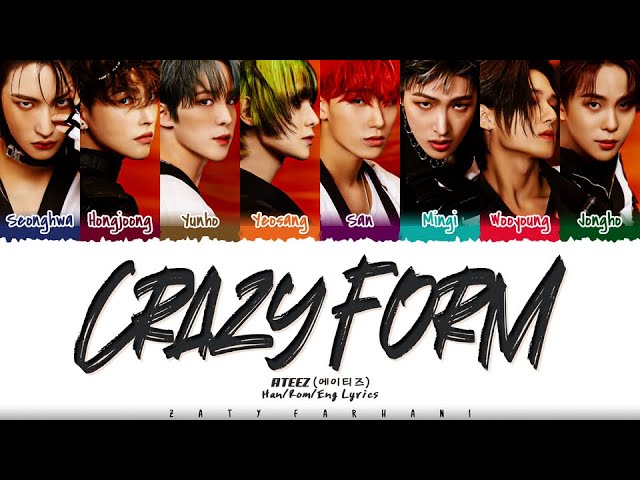 ATEEZ (에이티즈) - 'Crazy Form' (미친 폼) Lyrics [Color Coded_Han_Rom_Eng] class=