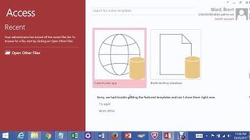 How to open up Access on Citrix and load Northwind Database into it