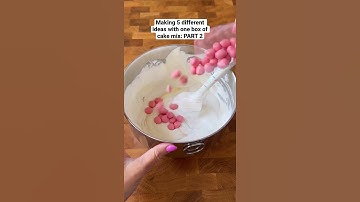 5 desserts with ONE box of cake mix- part 2 😋 #icecream #oreo #easy #shorts #shorts28 #cakeshake