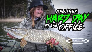 Belly Boat Pike Fly Fishing in Spring with Viljami and Hanna Huhtala