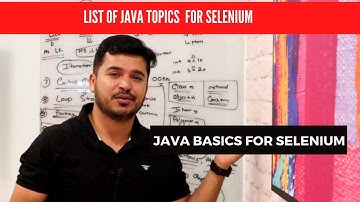 List Of Java Topics or Concepts For Selenium | Roadmap of Java Basics For Selenium Automation