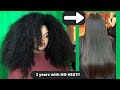 STRAIGHTENING NATURAL HAIR FOR FIRST TIME IN TWO YEARS | TYPE 4 NATURAL HAIR