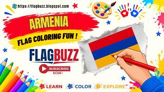 Information Coloring the Armenia Flag 🇦🇲 🎨 | Satisfying Flag Art | Flagbuzz Guide