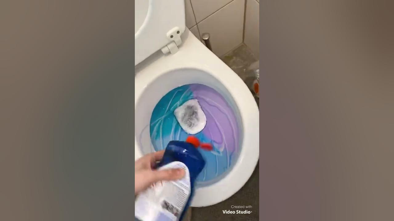Asmr cleaning the toilet colourfull clean ajax 🧽 YouTube